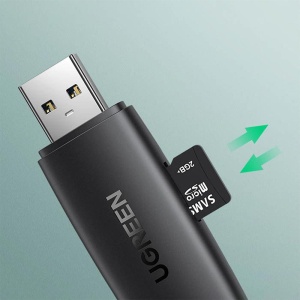 Card Reader 4 in 1 Ugreen CM304, USB-A, USB-C la SD si Micro SD, 5 Gbps, Negru - Img 4