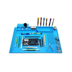 Covor Service Antistatic 45 x 30 cm cu Organizator Componente Basekit S-160, Izolator Termic 500Â°C, Albastru - Img 1