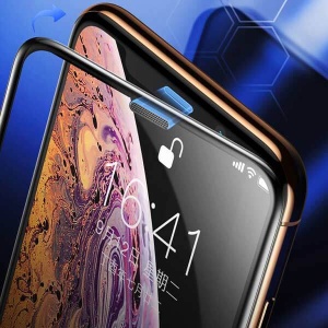 Folie Sticla Protectie Clear iPhone 11 Pro Max, XS Max, Baseus Rigid-Edge, Protectie Difuzor, 3D Full Glue 9H, 0.3 mm, Rama Antisoc - Img 5