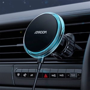 Incarcator Auto Wireless 15W, Joyroom, Prindere pe Grila de Ventilatie, Ajustare Unghi 360 Grade, Negru - Img 2