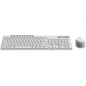 KIT wireless GENIUS, tastatura wireless 104 taste (multimedia) + mouse wireless 1200dpi, 3 butoane, BT5.3 + 2.4G, USB, alb, "SlimStar 8230" "331340015400"   - 3