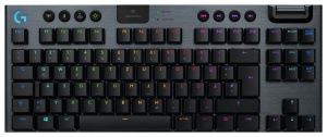 LOGITECH G915 TKL Tenkeyless LIGHTSPEED Wireless RGB Mechanical Gaming Keyboard - CARBON - US INTL - 2.4GHZ/BT - INTNL - CLICKY SWITCH "920-009537"