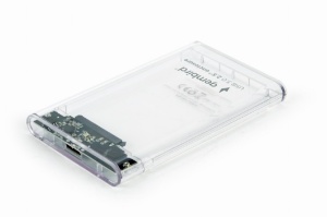 RACK extern GEMBIRD, extern pt. HDD, 2.5 inch, S-ATA, interfata PC USB 3.0, plastic, alb transparent, "EE2-U3S9-6"