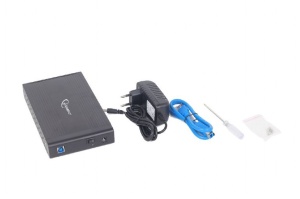 RACK extern GEMBIRD, extern pt. HDD, 3.5 inch, S-ATA, interfata PC USB 3.0, aluminiu, negru, "EE3-U3S-3"  - 3