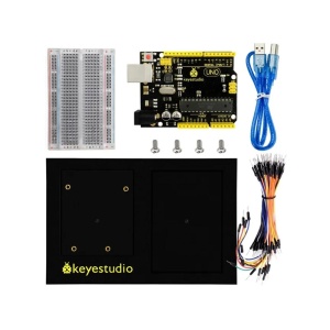Set Placa Dezvoltare ATmega328P-PU Uno V4.0, Breadboard, Placa Montare Metalica, Fire Jumper, Cablu USB, Compatibil cu Arduino