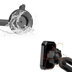 Suport Auto cu Ventuza Yesido C39, Fixare Telefon pe Parbriz sau Bord, Prindere Magnetica, Ajustare Unghi, Negru - Img 4