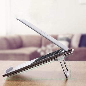 Suport Pliabil pentru Laptop, Ugreen Silver Stand, Aluminiu, Ajustabil pe inaltime, 11-16 inch - Img 5