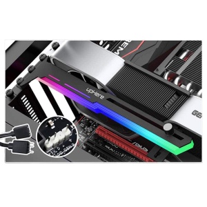 Suport Stand Placa Video, UpHere G276ARGB, Reglabil Bidirectional, Led RGB, Negru - Img 8