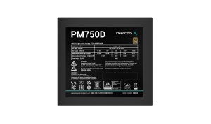 SURSA DeepCool 750W, "PM750D", 80 Plus Gold, fan 120 mm x 1, ATX 12V V2.4, non-modulara, PCI-E (6+2)Pin x 1 x 3, 6 x S-ATA, "R-PM750D-FA0B-EU", (timbru verde 2 lei) - 2