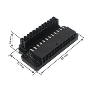 Adaptor ATX24 90°, Conectare Cablu Alimentare Placa de Baza, ATX 24 Pini Mama Tata - Img 5