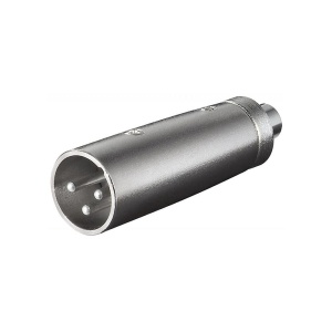 Adaptor Audio, Basekit, Conector XLR Tata la RCA Mama, Argintiu - Img 1