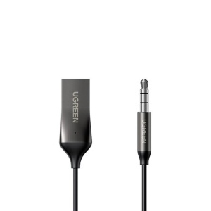 Adaptor Bluetooth Jack 3.5mm, Ugreen CM309, Alimentare USB si Convertor Audio Wireless, Negru [RESIGILAT] - Img 2