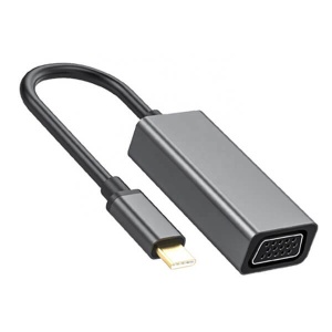 Adaptor USB Type-C la VGA 1920x1080 @60Hz Basekit, UBC05, Space Gray - Img 2