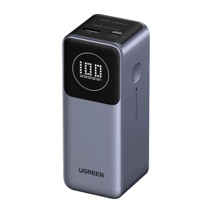 Baterie Externa 12000mAh, 100W, Ugreen PB724, 1x USB-A, 1x USB-C, Display LED, Space Gray