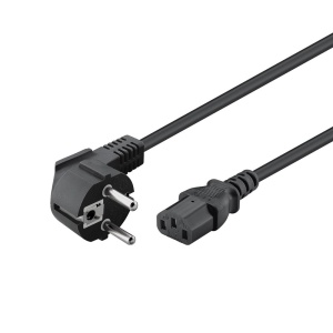 Cablu Alimentare Basekit Euro la IEC 320 C13, 230V, 0.5 Metri, Negru - Img 1