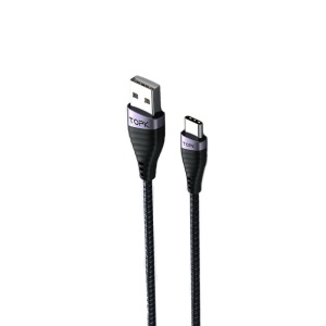Cablu de Date TopK AN15, USB la USB Type-C, 60W, Negru, 1/2 m - Img 2