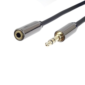 Cablu Extensie Audio, Basekit, Jack 3.5mm Tata la 3.5mm Mama, 1.5/3/5m, Negru