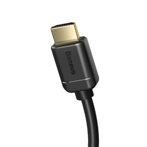 Cablu HDMI 2.0, Baseus CAKGQ, 4K 60Hz, 3D, HDR, 18 Gbps, 1/2/3/5/8 m, Negru - Img 3