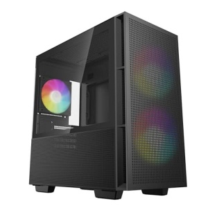 CARCASA DeepCool "CH360", Mini Tower, ATX, fara sursa, 3xfan, USB 3.2 gen 1 x 1, USB 2.0 x 2,audio,PSU shroud,4 sloturi expansiune,iluminare ARGB, negru "R-CH360-BKAPE3-G-1"  - 5