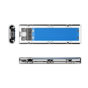 Carcasa Rack SSD M.2 NVMe, Orico, USB-C 3.1 Gen.2, 10 Gbps, Cablu USB-C la USB-A, Cablu USB-C, Albastru - Img 2
