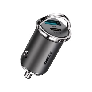 Incarcator Auto 45W, Joyroom, 1x USB-C, 1x USB-A, Inele de Sustragere, Negru