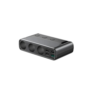 Incarcator Auto 9 in 1, Joyroom JR-CL06, 5x USB-A, 1x USB-C, 3x Iesire Bricheta Auto, PD, QC, PPS, 154W, Cablu 1m, Negru - Img 3