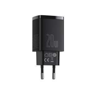 Incarcator Retea Compact 1, Baseus, USB-A 18W, USB-C 20W, Negru - Img 4