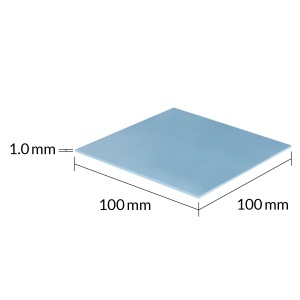 Pad Termic Arctic TP-3 Performance, 1x 100x100mm, Grosime 1mm, -40~150°C, 3.4g/cm³ - Img 2