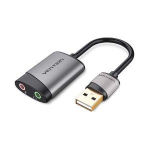 PLACI de SUNET Vention USB External Sound Card 0.15M Gray Metal Type, "CDKHB"  - 2