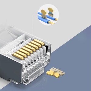 Set 10x Connector RJ45, Conector UTP Metalic, Ugreen NV111, Cat6 - Img 6