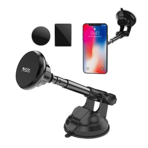 Suport Auto cu Ventuza Yesido C41, Fixare Telefon pe Parbriz sau Bord, Ajustare Unghi, Negru - Img 2