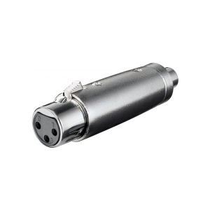 Adaptor Audio, Basekit, Conector XLR Mama la RCA Mama, Argintiu - Img 1