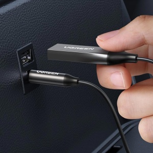 Adaptor Bluetooth Jack 3.5mm, Ugreen CM309, Alimentare USB si Convertor Audio Wireless, Negru [RESIGILAT] - Img 5