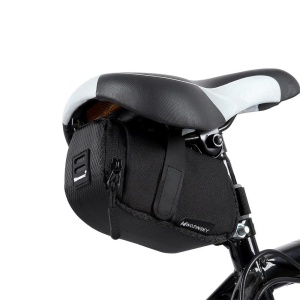 Borseta pentru Accesorii Bicicleta, Wozinsky, 0.6L, Prindere Sa, Neagra - Img 3