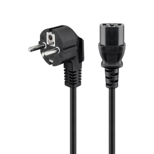 Cablu Alimentare Basekit Euro la IEC 320 C13, 230V, 0.5 Metri, Negru - Img 2
