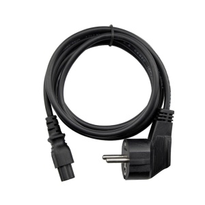 Cablu Alimentare, Basekit, Priza EU CEE 7/7 Stecher 90 - IEC C5 mama, 2.5A, 1m, Negru - Img 3