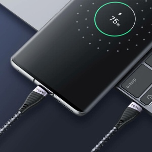 Cablu de Date TopK AN15, USB Type-C la USB Type-C, 60W, Negru, 1/2 m - Img 6