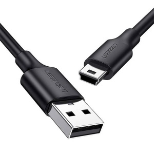 Cablu de Date USB 2.0 la Mini USB, Ugreen 10355 , 482 Mbps, Negru, 1/2 m