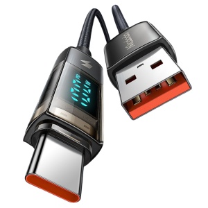 Cablu de Date USB-A Tata la USB-C Tata, McDodo 3630, 6A, Display Digital, Auto Power Off, 1.2m, Negru - Img 2