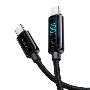 Cablu de Date USB-C Tata la USB-C Tata, McDodo 8820, 100W, Display Digital, 1.2m, Negru - Img 2
