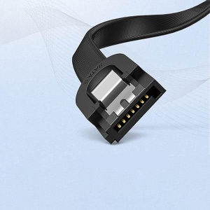 Cablu Flexibil SATA-SATA 90°, Ugreen US217, Conectare Hard-disk SSD, SATA III 6 Gbps, 0.5m, Computer Modding, Negru - Img 4
