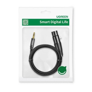 Cablu Microfon, Adaptor Audio, Ugreen AV182, Jack 3.5 mm tata la XLR mama, 1m, Negru - Img 3