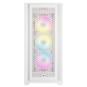 CARCASA Corsair iCUE 5000D RGB AIRFLOW Mid-Tower Case, True White - 3x AF120 RGB ELITE - White Fans - iCUE Lighting Node PRO Controller - High-airflow Design "CC-9011243-WW"  - 6