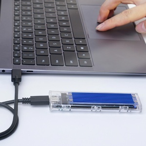 Carcasa Rack SSD M.2 NVMe, Orico, USB-C 3.1 Gen.2, 10 Gbps, Cablu USB-C la USB-A, Cablu USB-C, Albastru - Img 3