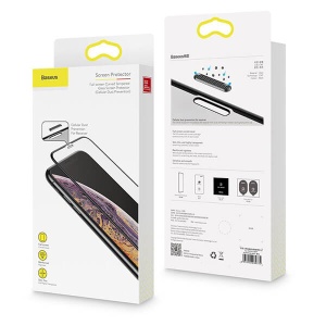 Folie Sticla Protectie Clear iPhone 11 Pro Max, XS Max, Baseus Rigid-Edge, Protectie Difuzor, 3D Full Glue 9H, 0.3 mm, Rama Antisoc - Img 7