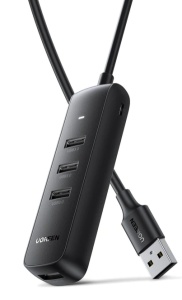 HUB extern Ugreen, "CM416" porturi USB: USB 3.0 x 4, conectare prin USB, material ABS, port micro USB 5V, lungime 25 cm, negru, "10915"  - 6957303819157 - 2