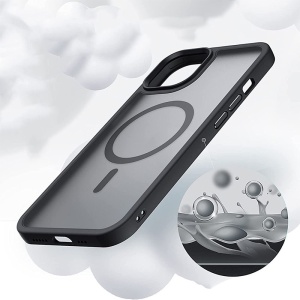 Husa Magsafe, Tech-Protect Magmat, iPhone 14 Plus, Black Clear - Img 4