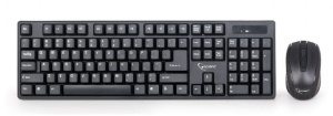KIT wireless GEMBIRD, tastatura wireless 104 taste + mouse wireless 1000dpi, 4 butoane, rotita scroll, black "KBS-W-01"   - 1