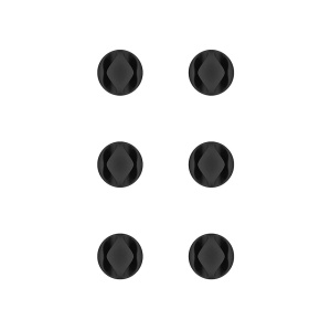 Set 6x Organizatoare Cabluri 2 Locuri, Basekit, Diametru Cablu 5.3 mm, Negru