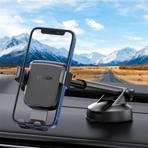 Suport Auto Gravitational, Ugreen, Fixare Telefon pe Bord, Ajustare Unghi, Negru - Img 3